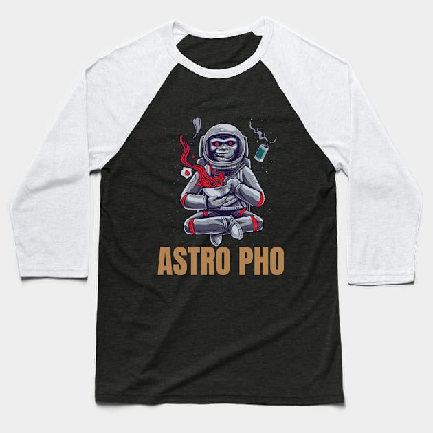 astronaut eating pho sho Baseball T-Shirt by debageur